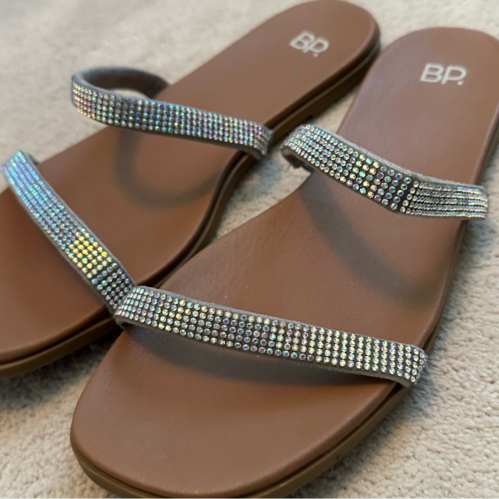 Nordstrom Silver Rhinestone Sandals - Picture 3 of 5